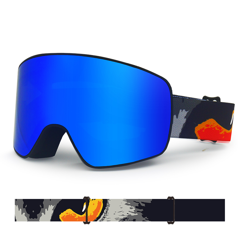 柔性框架防紫外线成人滑雪护目镜